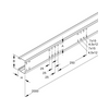 Vezetékcsatorna acél 100mm x 60mm x 2000mm szalaghorganyzott halogénmentes LLK 60100 Niedax